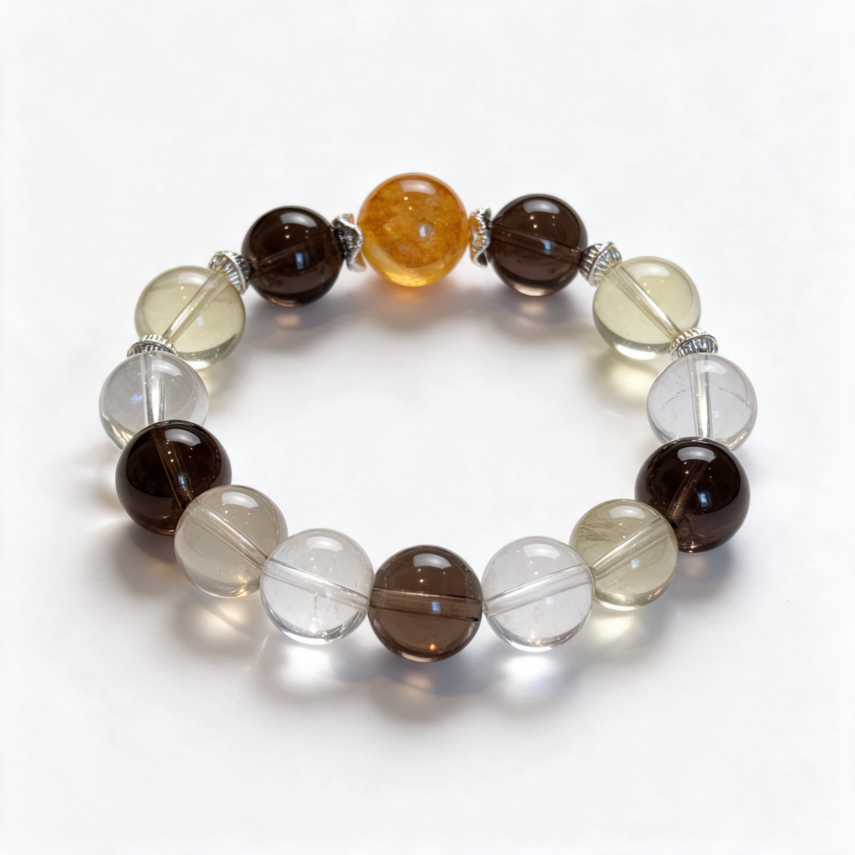 Honey Reverie matching pet jewelry and owner bracelet — detail view. AI-styled imagery based on this design.
