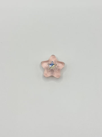 Pink star removable decorative charm, sold individually.