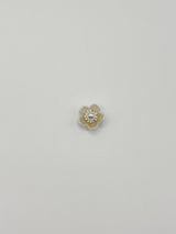 Golden flower removable decorative charm, sold individually.