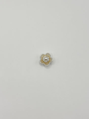 Golden flower removable decorative charm, sold individually.