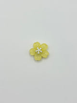 Yellow flower removable decorative charm, sold individually.