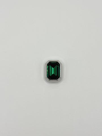 Green rectangle removable decorative charm, sold individually.