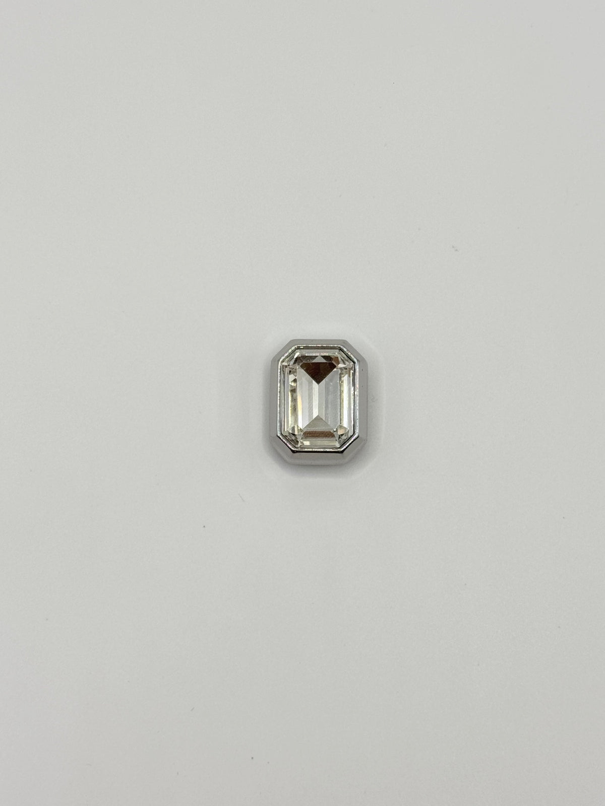 Clear rectangle removable decorative charm, sold individually.