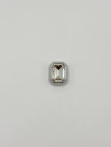 Clear rectangle removable decorative charm, sold individually.