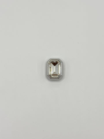 Clear rectangle removable decorative charm, sold individually.